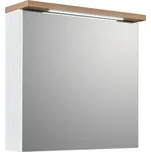 Stilla Zrcadlová skříňka s LED osvětlením, 60 × 60 × 20 cm, imitace dřeva, bílá 282-E-06002