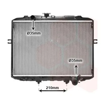 Motor automobilu Chladič, chlazení motoru VAN WEZEL 82002068