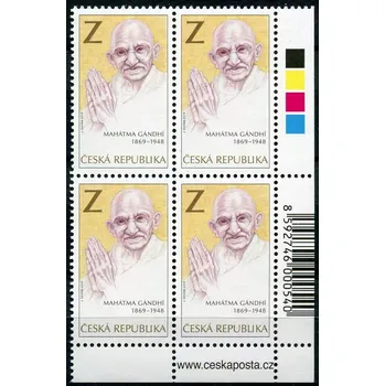 Poštovní známka Česká pošta (2019) č. 1037 **, 4-bl - Česká republika - Mahátma Gándhí