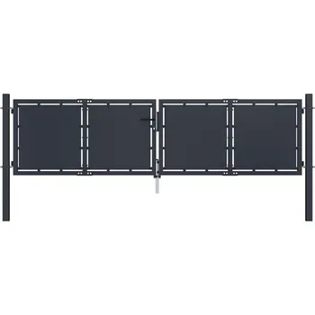 brána vidaXL Zahradní brána ocelová 300 x 100 cm antracitová [144524]