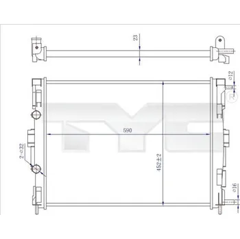 Chladič motoru Chladič, chlazení motoru TYC 728-0059-R