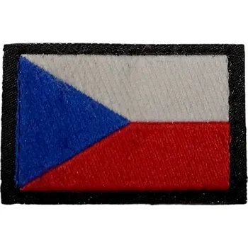 Nášivka Nášivka Česká vlajka 4,3x3 cm suchý zip - barevná