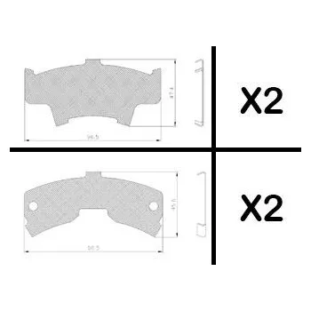 Brzdový komplet Protihluková folie, brzdové oblożení (posunovací deska) FRENKIT 940060