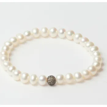 Náramek Dámský náramek Lancaster JLA-BR-SB-4-WH Kaštanová Bílá Mincovní stříbro 16 mm