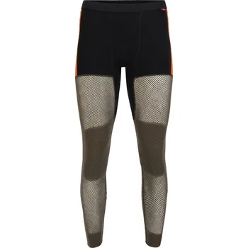 Pánské kalhoty Legíny pánské ACLIMA Hiking Longs, Man Jet Black/Tarmac/Gold Flame - XL