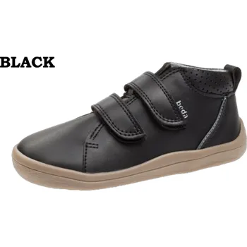 Dívčí polobotky Barefoot kotníčkové boty BEDA PLAYFUL - BLACK (BFN 170060/W/M/NL), Beda Barefoot Velikost: 34