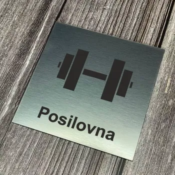 Informační tabulka Home Deco Piktogram - Posilovna 10 x 10cm