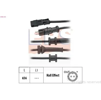 Brzdový systém Snímač, počet otáček kol EPS 1.960.153