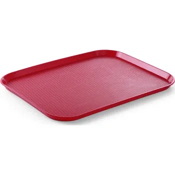 Velký polypropylenový tác pro rychlé občerstvení, HENDI, Červená, 350x450x(H)20mm