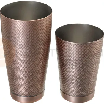 Trekingová hůl shaker tin tin, staroměděný, 830/530 ml | BARFLY, Diamond Lattice