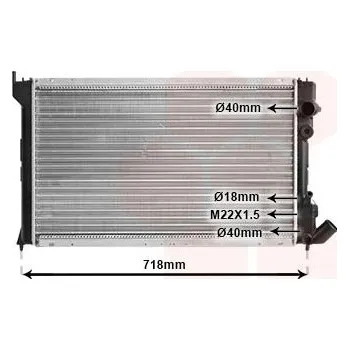 Motor automobilu Chladič, chlazení motoru VAN WEZEL 09002037