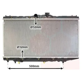 Motor automobilu Chladič, chlazení motoru VAN WEZEL 53002123