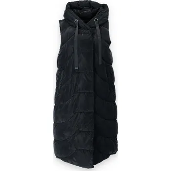 Dámský kabát Dlouhá vesta Fly 2565 Itálie barva: černá, velikost: S