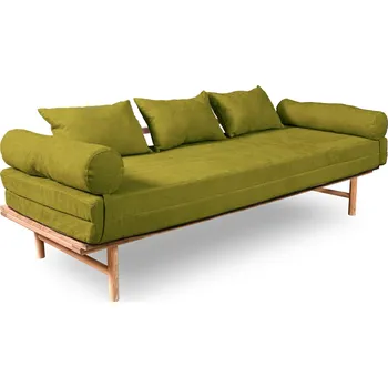 Pohovka Rozkládací pohovka LE MAR 02 201 cm z masivu/zelená