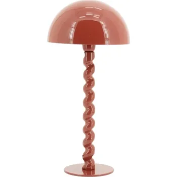 Lampička By-Boo Korálově červená kovová stolní lampa Luox