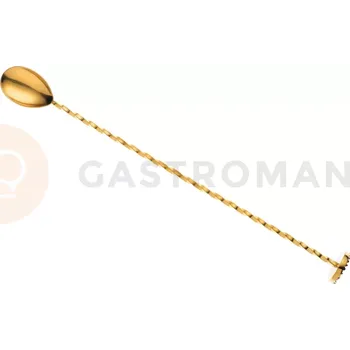 Příbor Barmanská lžíce s pěchovadlem, 300 mm, zlatá | BARFLY, M37018GD