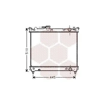 Motor automobilu Chladič, chlazení motoru VAN WEZEL 52002024