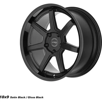 Alu kolo STROM DS-15 disk 18x9 5x114.3 73.1 ET30, Gloss Black / Satin Black Face