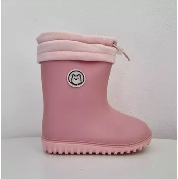 Chlapecké holínky Barefoot zateplené holínky růžové 30
