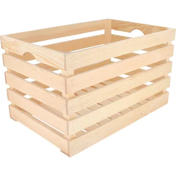 Úložný box Dřevěná bedýnka 60 x 39 x 35 cm