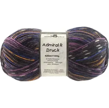 Příze Schoppel Wolle Admiral R Druck 1863 Kleopatra (Příze Admiral R Druck 1863 Kleopatra)