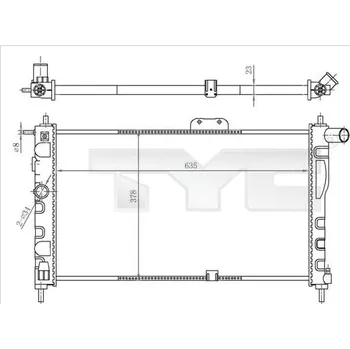 Chladič motoru Chladič, chlazení motoru TYC 706-0018