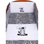 3-dílné povlečení New Baby Zebra 100/135 bílá-černá