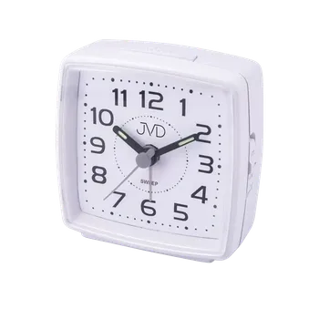 Budík JVD Bílý ručkový netikající tichý budík JVD SRP28.1