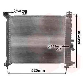 Motor automobilu Chladič, chlazení motoru VAN WEZEL 37002561