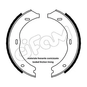 Lanko parkovací brzdy Sada brzdových čelistí, parkovací brzda CIFAM 153-248