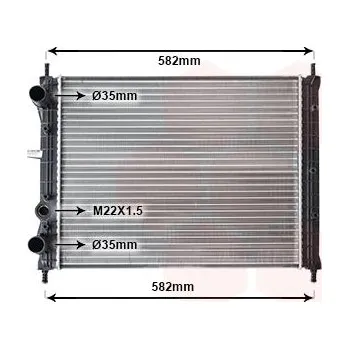 Motor automobilu Chladič, chlazení motoru VAN WEZEL 17002161