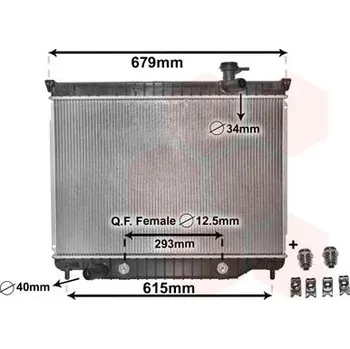 Motor automobilu Chladič, chlazení motoru VAN WEZEL 08002040