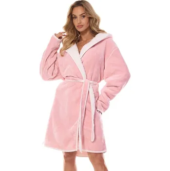 Dámský župan Dámský huňatý župan Sara světle růžový XL