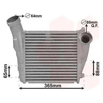 Turbodmychadlo chladič turba VAN WEZEL 74004056