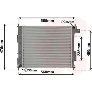 Motor automobilu Chladič, chlazení motoru VAN WEZEL 83012721