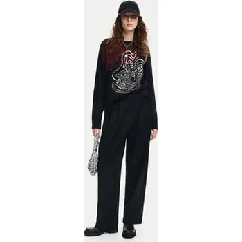 Dámský svetr Desigual Svetr Toulouse Lacroix 24WWJF54 Černá Loose Fit XL