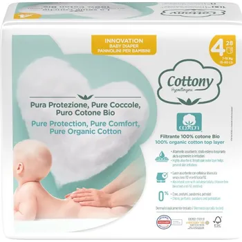 Plena Cottony jednorázové dětské pleny z bio bavlny č.4 (7-18 kg)