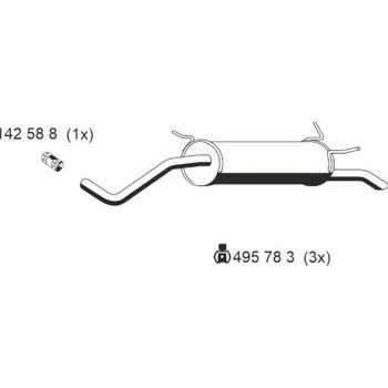 Tlumič výfuku Zadni tlumic vyfuku ERNST 530040
