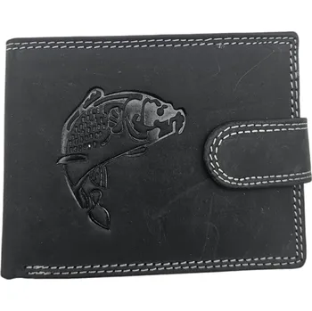 Peněženka Kožené peněženky s motivem - Kapr Černá