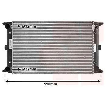 Motor automobilu Chladič, chlazení motoru VAN WEZEL 58002005