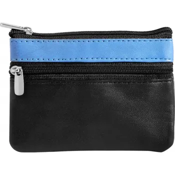 Pouzdro na klíče z pravé kůže Excellanc modro-černá