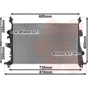 Motor automobilu Chladič, chlazení motoru VAN WEZEL 17012701