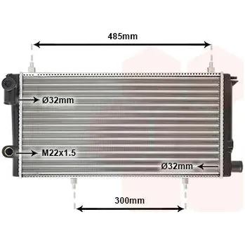 Motor automobilu Chladič, chlazení motoru VAN WEZEL 09002073