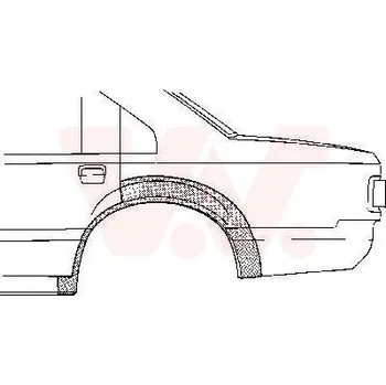 Blatník karosérie Boční stěna VAN WEZEL 3710147