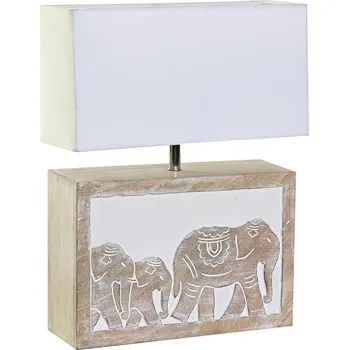 Stojací lampa Stolní lampa DKD Home Decor Kaštanová Bílá 220 V 50 W Indián (33 x 12 x 41 cm)