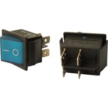 vypínač 0-1 spínač podsvícený modře 250v MZR 13292