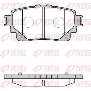 Brzdová destička Sada brzdových destiček, kotoučová brzda REMSA 1872.00