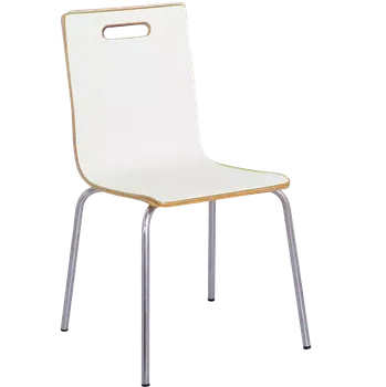 Jídelní židle MEGAN jídelní židle bílá, kostra nerez