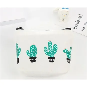 Dámská malá plátěná peněženka na zip | Mini peněženka, Dětská taštička - 7