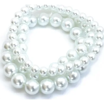 Náramek Perličkový náramek bílý 3-10mm Whitnous - 8 mm